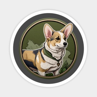 Corgi Camouflage Motif Magnet